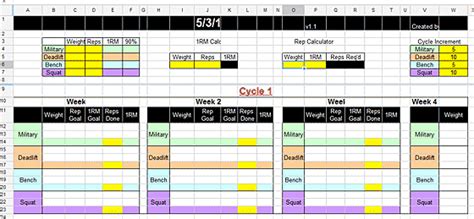 nick's spreadsheet reps.